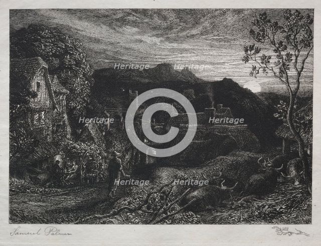 The Bellman, 1879. Creator: Samuel Palmer (British, 1805-1881).