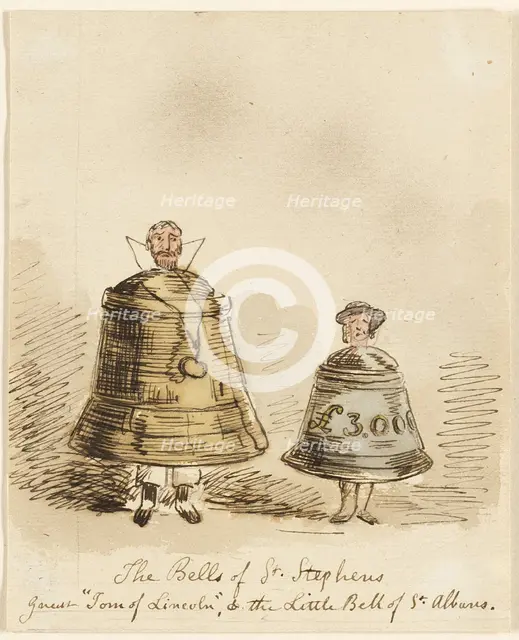 The Bells of Saint Stephens, n.d. Creator: John Leech.