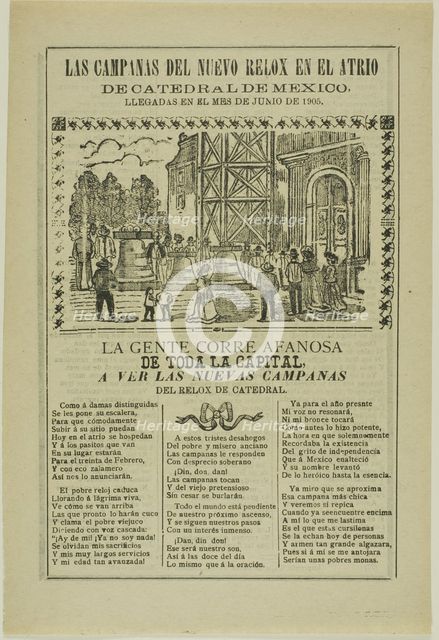 The Bells of the New Courtyard Clock, 1905. Creator: José Guadalupe Posada.