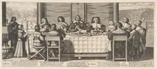 The Benediction at Table, ca. 1635. Creator: Abraham Bosse