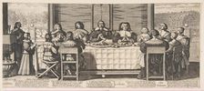 The Benediction at Table, ca. 1635. Creator: Abraham Bosse