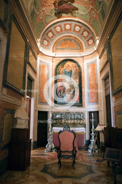 The Benediction Gallery in the Mafra National Palace (Palacio de Mafra), Mafra, Portugal, 2009. Creator: Samuel Magal.
