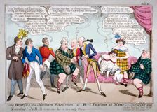 The Benefits of a Northern Excursion, or R-l pastime at home (ie) fiddling and dancing! c1822. Artist: JL Marks