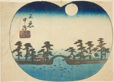 The Benten Shine on the Inner Island of Shinobazu Pond (Shinobazu Nakajima Bentensha), sec..., 1852. Creator: Ando Hiroshige
