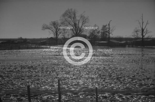 The Bessie Levee augmented with sand bags, near Tiptonville, Tennessee, 1937. Creator: Walker Evans.