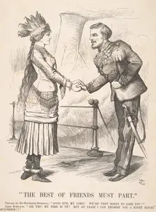 The Best of Friends Must Part (Punch, September 28, 1878), 1878. Creator: John Tenniel