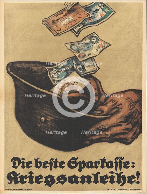 The best savings bank: war bonds!, 1918.