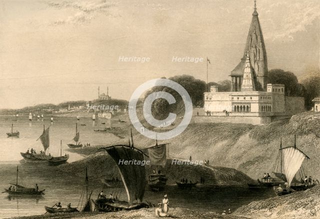 'The Bernar Pagoda, Benares', 1835. Creator: William Daniell.