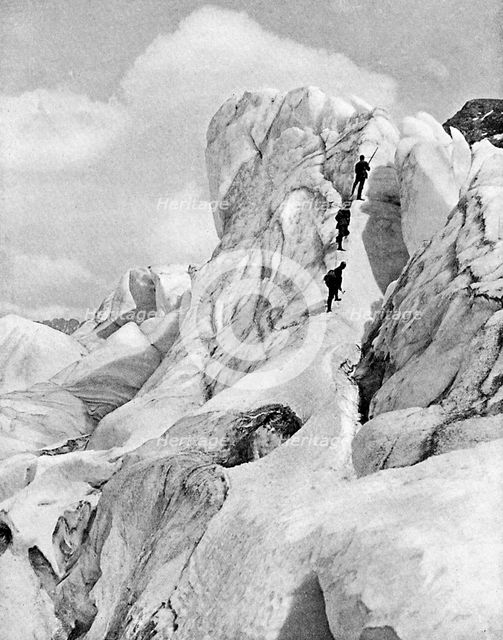 The Bernina Range, Alps, early 20th century. Artist: Unknown