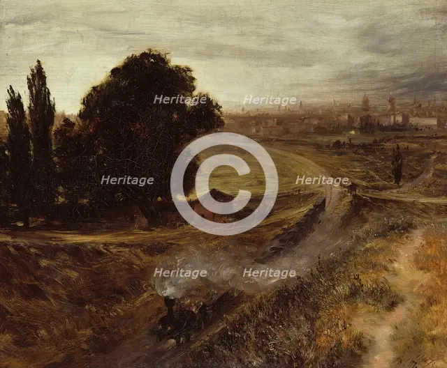 The Berlin-Potsdam Railway, 1847. Artist: Menzel, Adolph Friedrich, von (1815-1905)