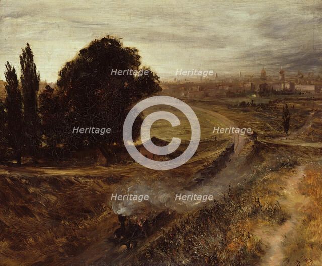 The Berlin-Potsdam Railway, 1847. Artist: Menzel, Adolph Friedrich, von (1815-1905)