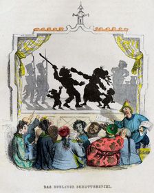 The Berlin Shadowplay, 1840s. Creator: Grandville, Jean-Jacques (1803-1847)