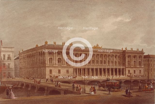The Berlin Stock Exchange at the Burgstrasse, End 1860s-Early 1870s. Artist: Anonymous  