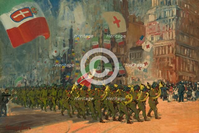 The Bersaglieri, 1918. Creator: George Benjamin Luks.