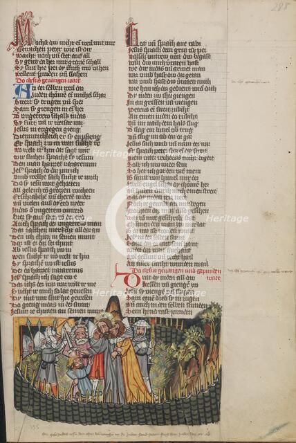 The Betrayal of Christ; Weltchronik, about 1400-1410. Creator: Unknown.