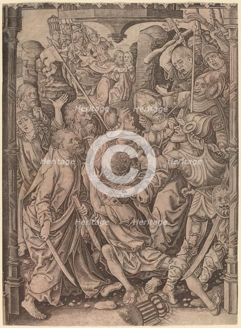 The Betrayal of Christ, c. 1485. Creator: Master IAM of Zwolle.