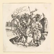 The Betrayal of Christ (copy in roundel), ca. 1435-1491. Creator: Unknown