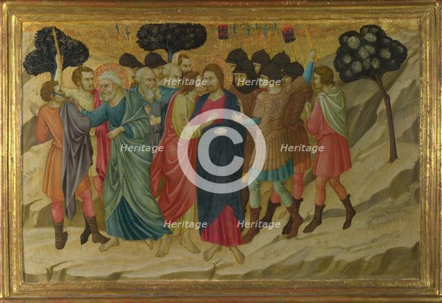 The Betrayal of Christ (From the Basilica of Santa Croce, Florence), c. 1324-1325. Artist: Ugolino di Nerio (ca 1280-1349)