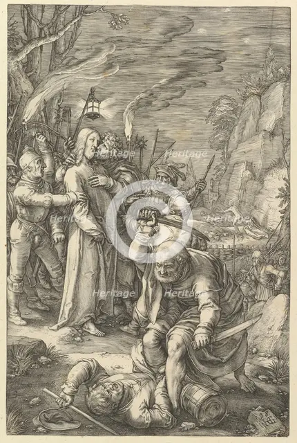 The Betrayal of Christ, from The Passion of Christ, 1598. Creator: Hendrik Goltzius.