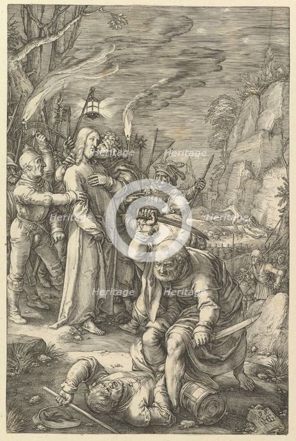 The Betrayal of Christ, from The Passion of Christ, 1598. Creator: Hendrik Goltzius.