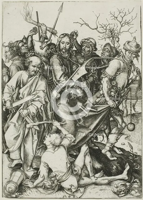 The Betrayal of Christ, from The Passion, c. 1480. Creator: Martin Schongauer.