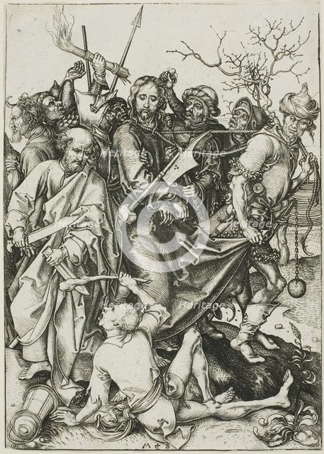 The Betrayal of Christ, from The Passion, c. 1480. Creator: Martin Schongauer.