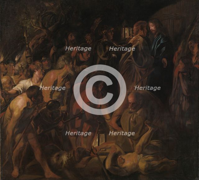 The Betrayal of Christ, late 1650s. Creator: Jacob Jordaens (Flemish, 1593-1678).