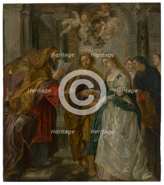 The Betrothal of the Virgin Mary, 1620-1630. Creator: Workshop of Peter Paul Rubens.