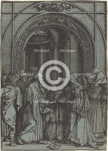The Betrothal of the Virgin, c.1504-1505 (printed 1560s/1570s). Creator: Albrecht Durer.