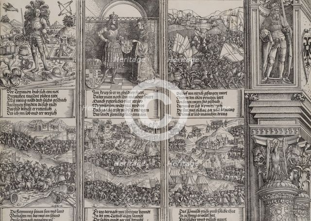 The Betrothal of Mary of Burgundy; Young Maximilian; The Struggle for the Burgundian Succe..., 1515. Creator: Hieronymus Andreae.
