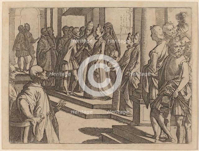 The Betrothal of Margaret of Austria to Philip III, King of Spain, 1612. Creator: Raffaello Schiaminossi.