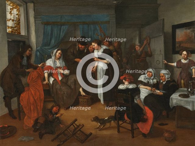The Betrothal, Second Half of the 17th cen.. Creator: Brakenburgh, Richard (1650-1702).