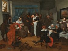 The Betrothal, Second Half of the 17th cen.. Creator: Brakenburgh, Richard (1650-1702)