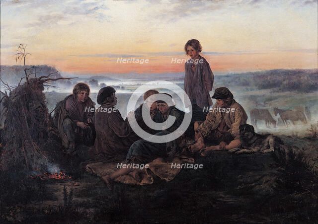 The Bezhin Lea, 1869. Artist: Makovsky, Vladimir Yegorovich (1846-1920)