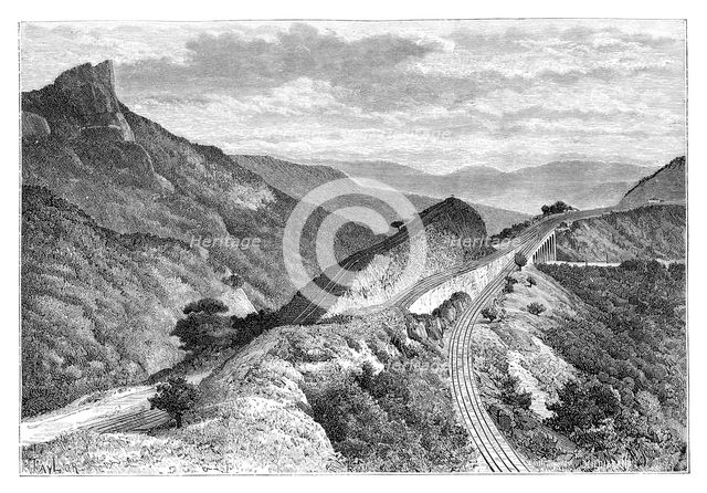 The Bhor Ghat, near Khandala, India, 1895.Artist: Taylor