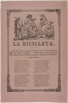 The Bicycle, 1895. Creator: José Guadalupe Posada