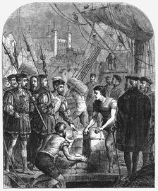 The Bible being smuggled into England, 1536 (1877)