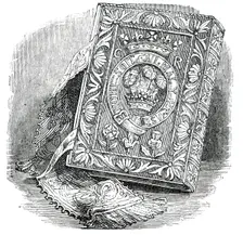 The Bible used by Charles I, 17th century, (1850). Creator: Unknown