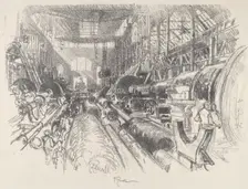 The Biggest Lathe in the World, 1917. Creator: Joseph Pennell
