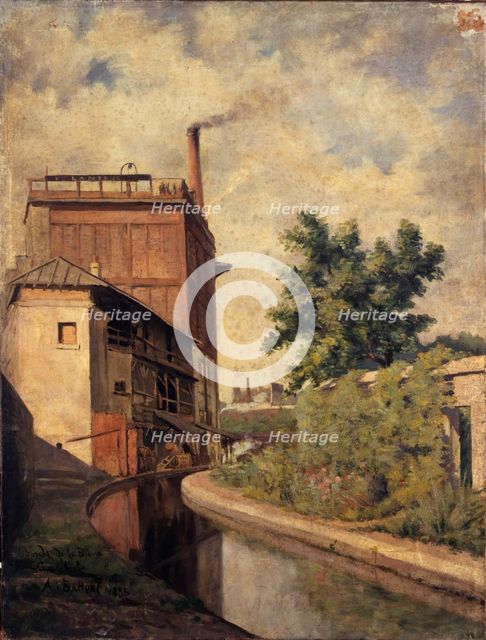 The Bievre, rue Croulebarbe (factory of the widow Lanier), 1885. Creator: Alfred Louis Bahuet.