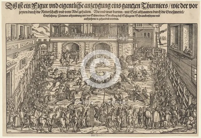 The big tournament in Vienna, 1565. Creator: Amman, Jost (1539-1591).