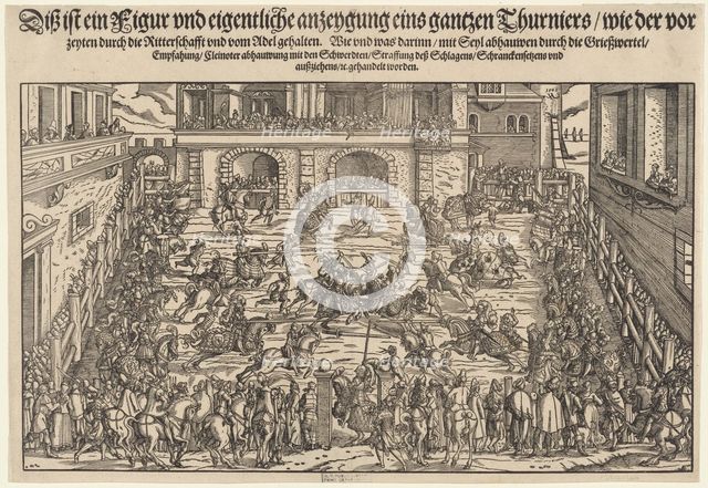 The big tournament in Vienna, 1565. Creator: Amman, Jost (1539-1591).