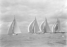 The Big Five J Class yachts racing downwind, 1934. Creator: Kirk & Sons of Cowes
