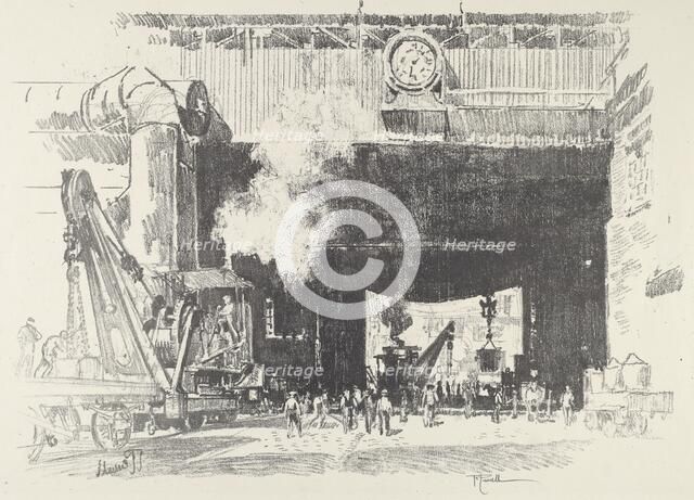 The Big Gate of the Big Shop, 1916. Creator: Joseph Pennell.