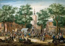 The Big Green Market in The Hague 1769. Artist: Paulus Constantijn la Fargue