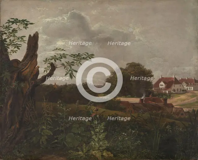 The Big Inn at Fredensborg, 1817. Creator: Johan Christian Dahl.