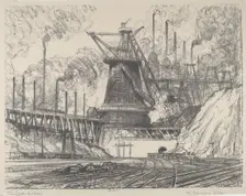 The Big Mill, Gary, Indiana, 1914. Creator: Joseph Pennell