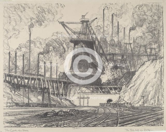 The Big Mill, Gary, Indiana, 1914. Creator: Joseph Pennell.