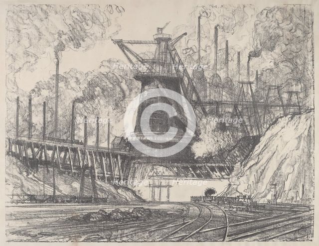 The Big Mill, Gary, Indiana, 1915. Creator: Joseph Pennell.
