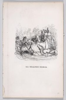 The Big Orgy from The Complete Works of Béranger, 1836. Creator: Henry Isidore Chevauchet